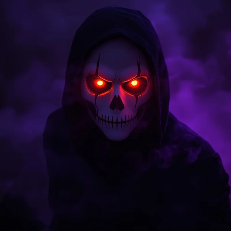 Halloween PFP with ghostly fog compression and dark seasonal atmosphere