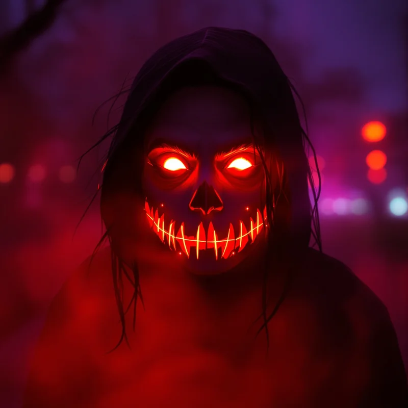 Halloween PFP with liminal suburban silence and dark seasonal atmosphere