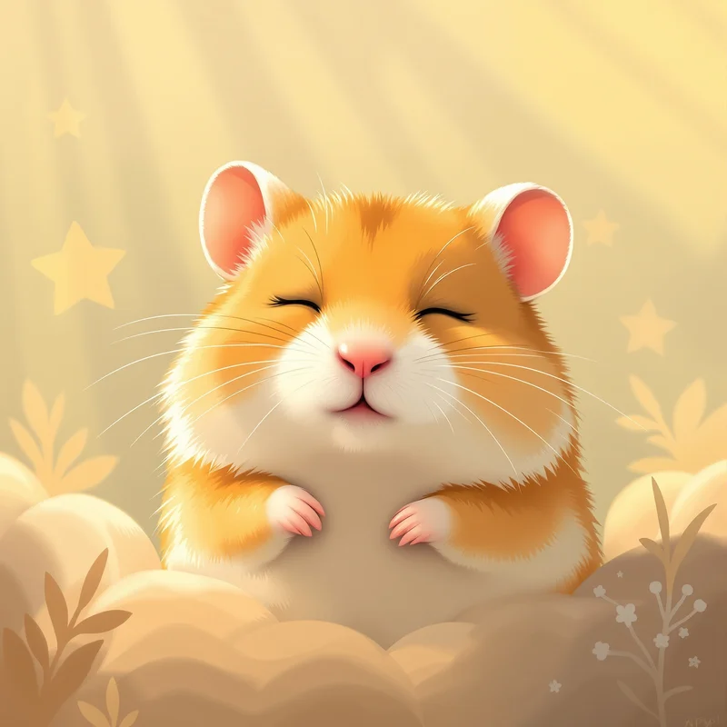 fluffy hamster PFP image with soft glow lighting for online avatar identity