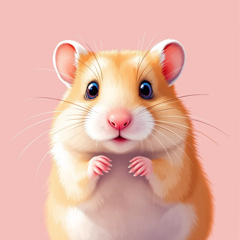 soft hamster PFP portrait with minimal clean background for messaging profile icons