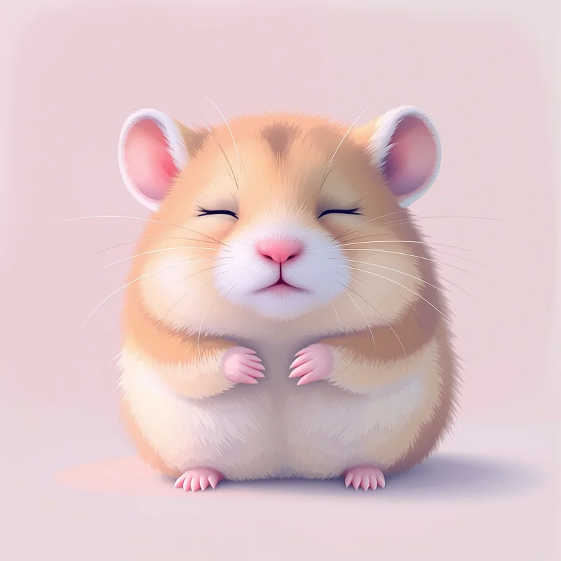 chubby hamster PFP avatar with pastel background for avatar styling