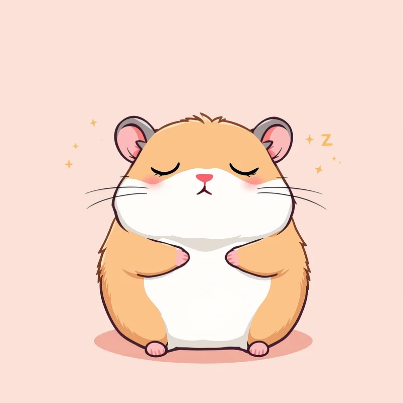 chubby hamster PFP avatar with dreamy pastel tones for digital profile picture
