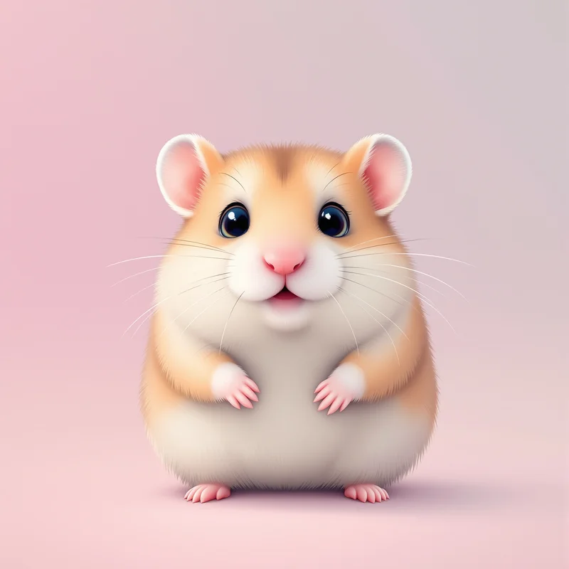fluffy hamster PFP image with warm sunlight lighting for aesthetic profile icon