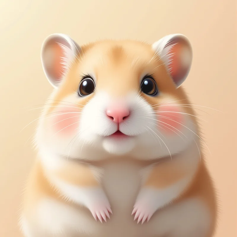 centered hamster PFP portrait with bright soft colors for profile picture use