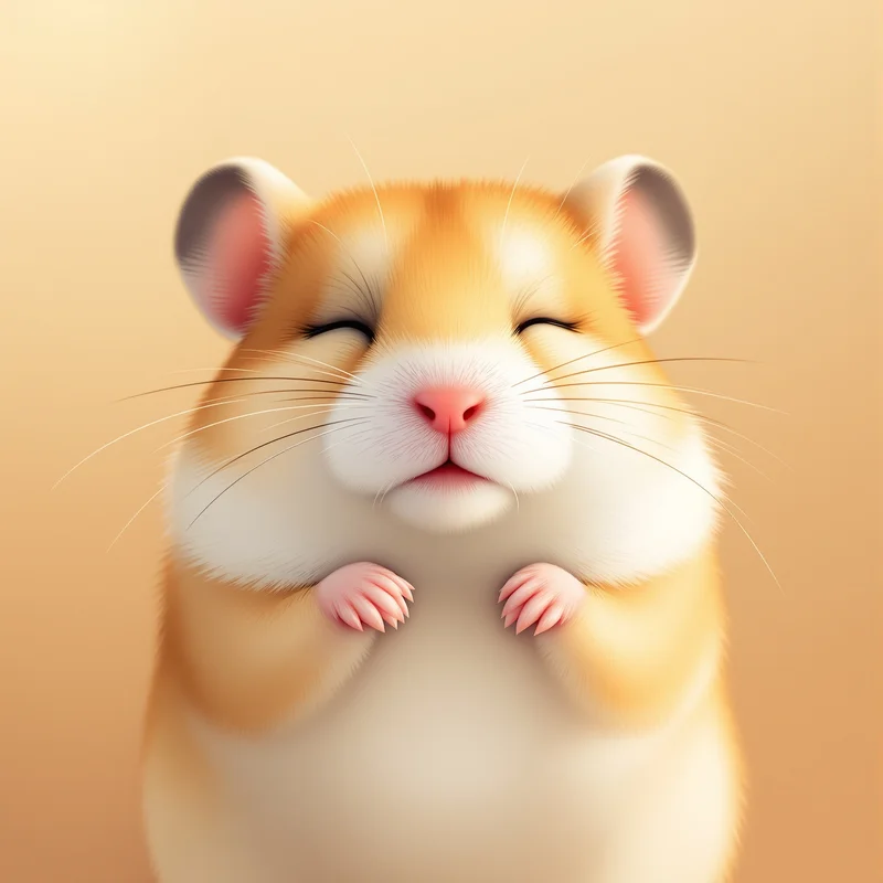 round hamster PFP portrait with soft glow lighting for aesthetic profile icon