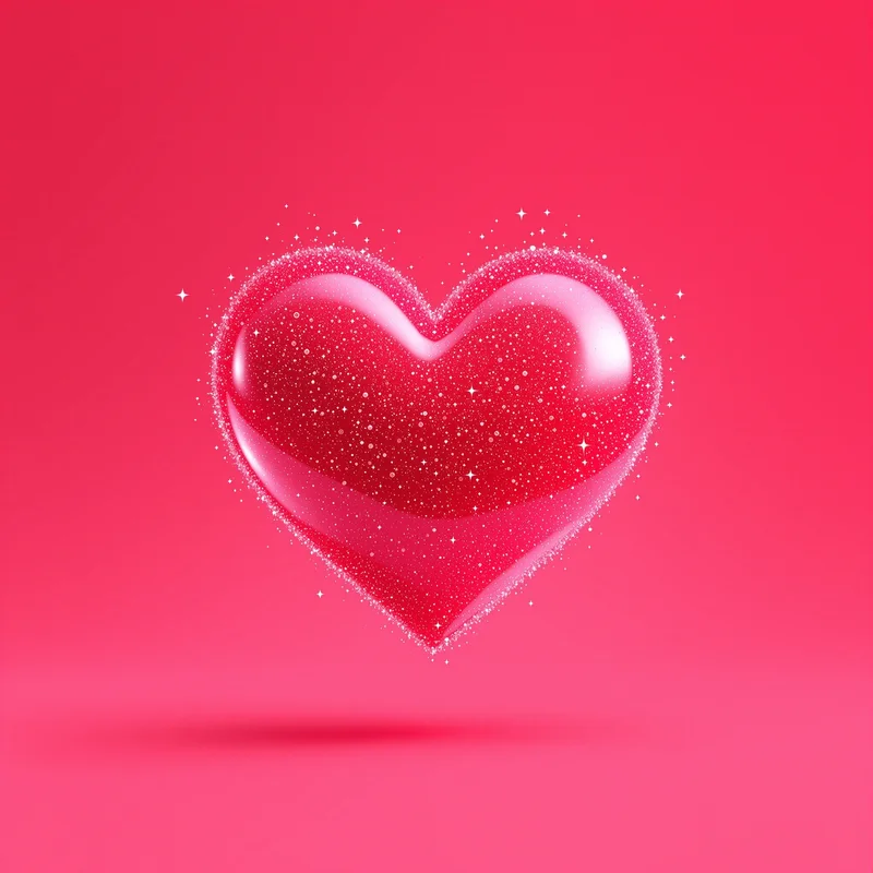 cute heart PFP portrait with gradient background for messaging profile icon