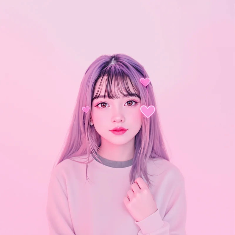 heart icon avatar image with sparkles for avatar display