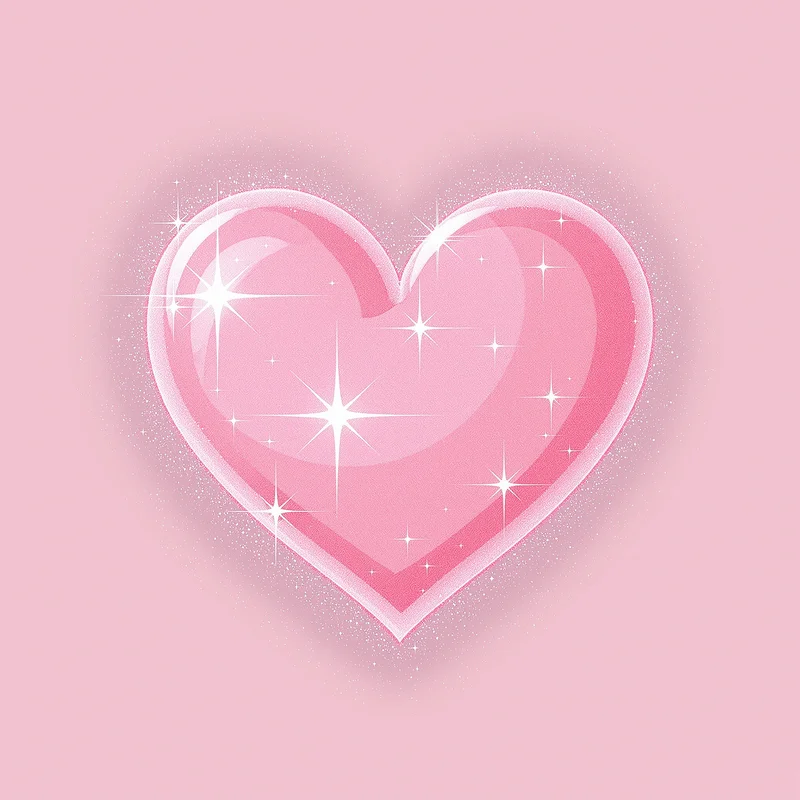 heart icon avatar image with neon heart shapes for messaging profile icon