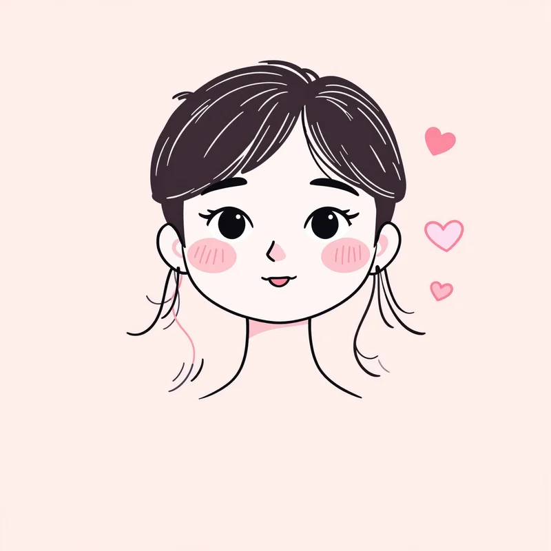 heart icon avatar image with gradient background for social media avatar