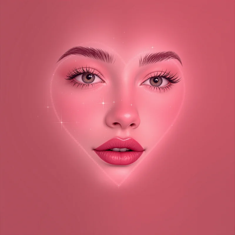love themed avatar with glowing hearts for profile picture use
