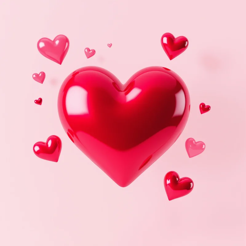 love themed avatar with gradient background for messaging profile icon