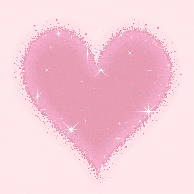 heart PFP portrait with glowing hearts for digital identity