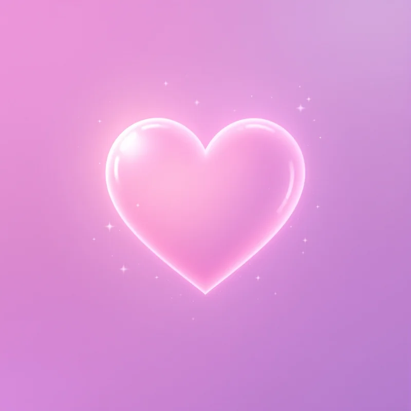 cute heart PFP portrait with gradient background for social media avatar