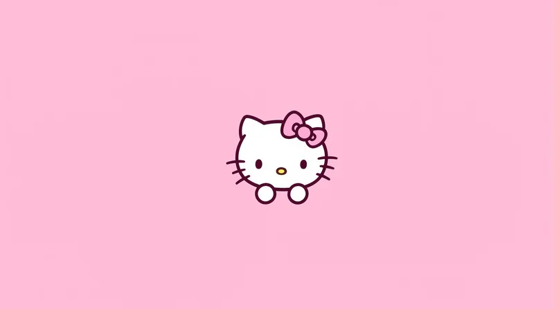 hello kitty pfp bright pink portrait