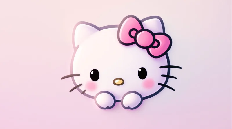 hello kitty pfp gentle pastel portrait