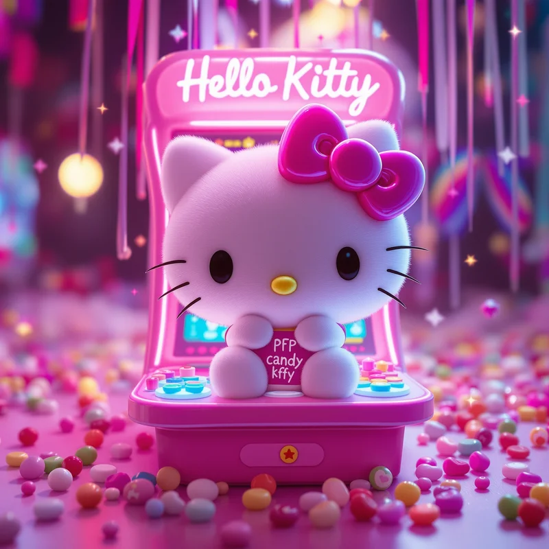 Hello Kitty PFP Candy Arcade aesthetic avatar design