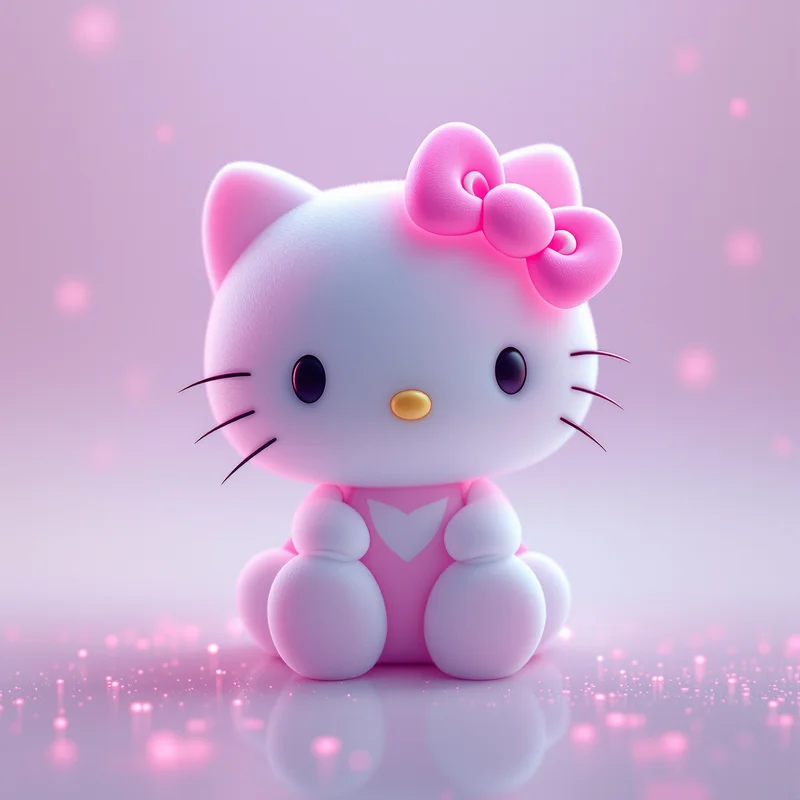 Hello Kitty PFP Cyber Pink Aura aesthetic avatar design