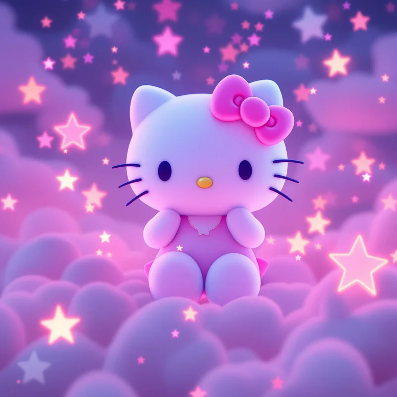 Hello Kitty PFP Dreamcore Stars aesthetic avatar design