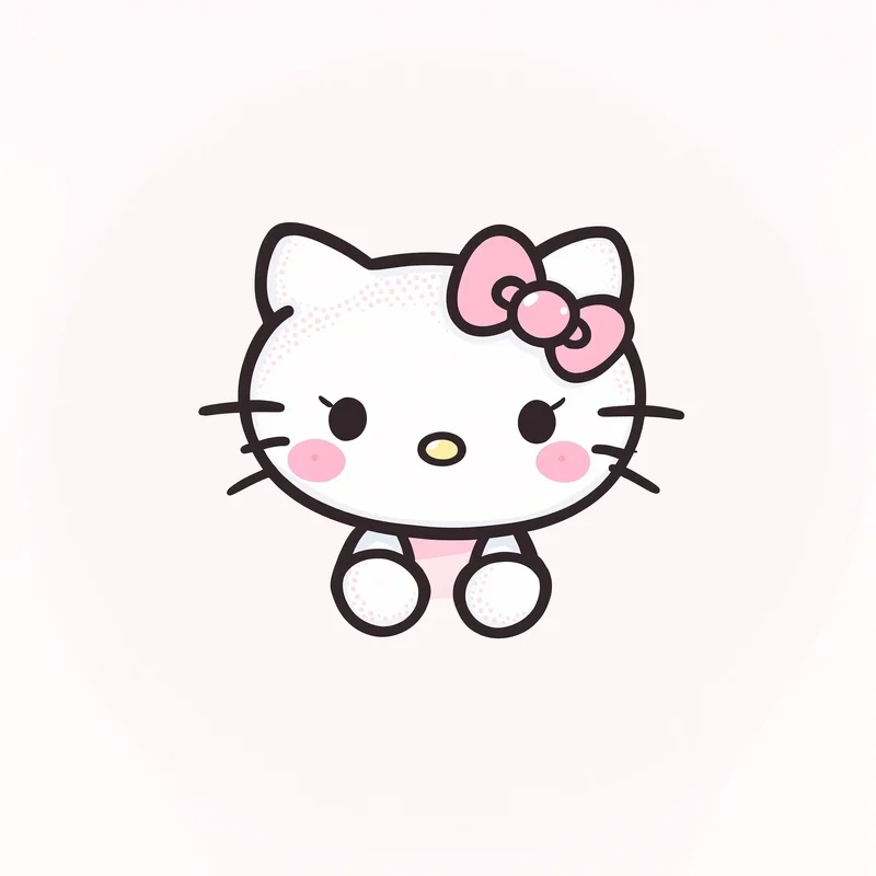 Hello Kitty avatar profile image with sweet expression and clear recognition