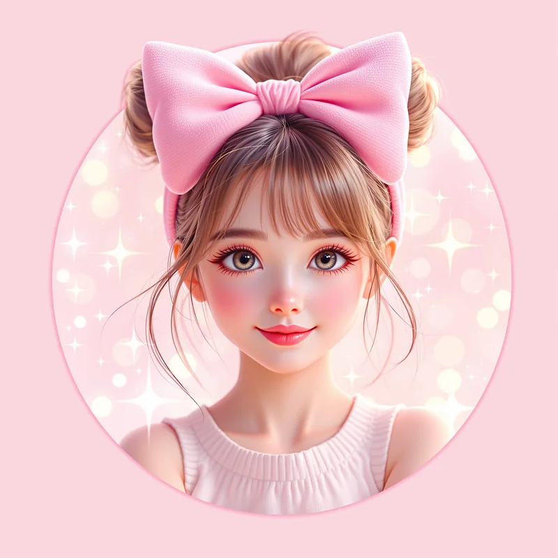Hello Kitty avatar profile image with sweet expression and clear recognition