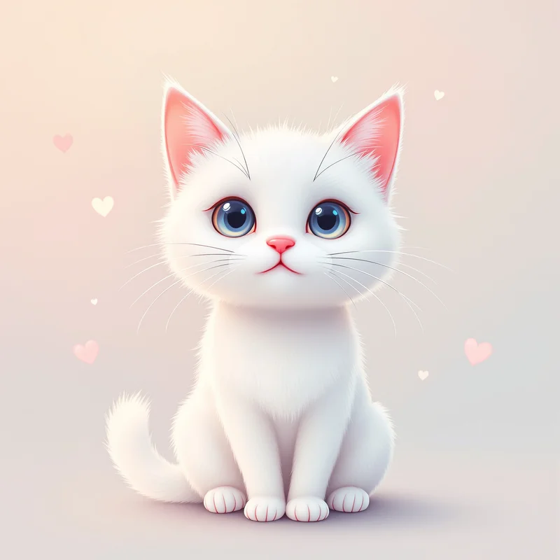 Hello Kitty avatar profile image with sweet expression and clear recognition