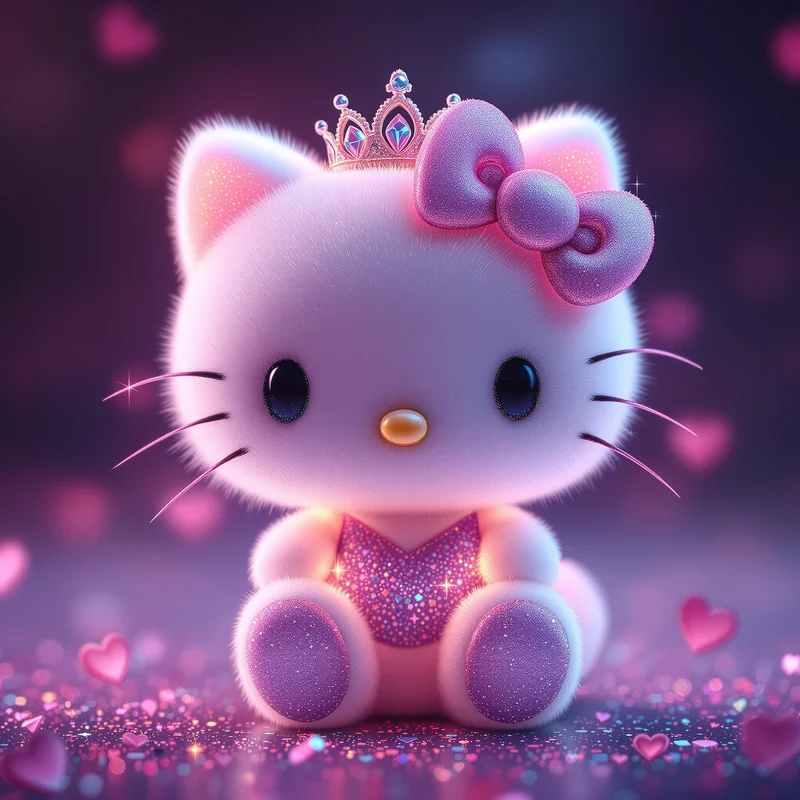 Hello Kitty PFP Glitter Princess aesthetic avatar design