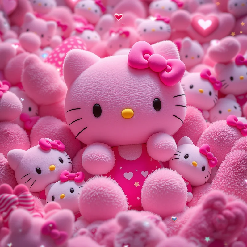 Hello Kitty PFP Plushie Overload aesthetic avatar design