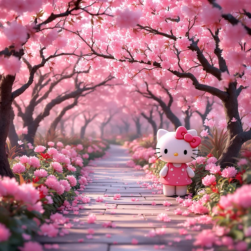 Hello Kitty PFP Sakura Garden aesthetic avatar design