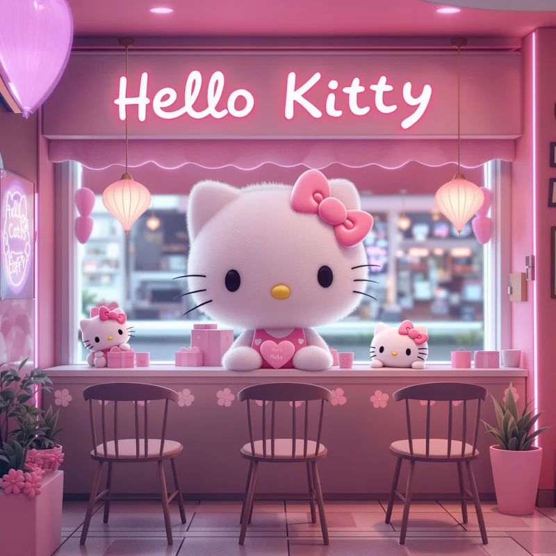 Hello Kitty PFP Soft Cat Cafe aesthetic avatar design