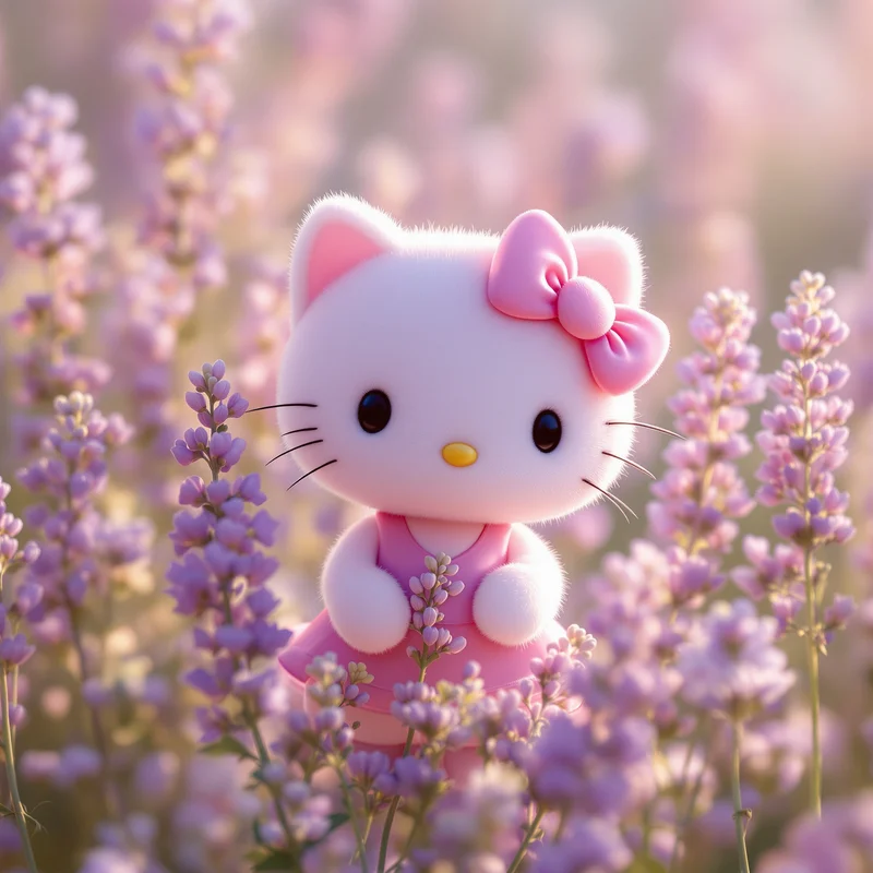 Hello Kitty PFP Soft Lavender Dream aesthetic avatar design