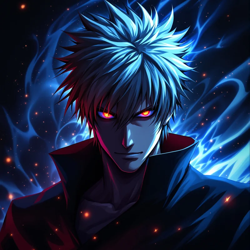 soul reaper Ichigo profile icon with hollow inspired mood for digital profile identity