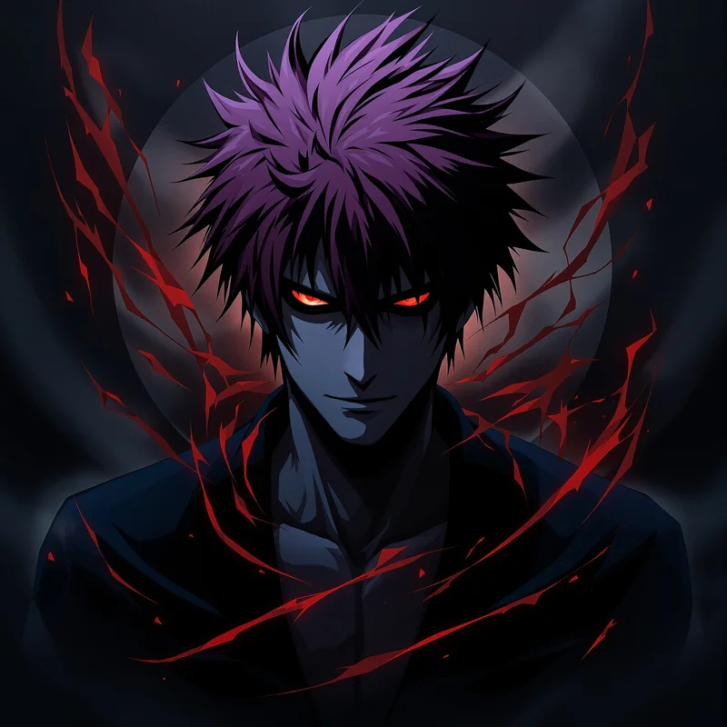 dark Ichigo avatar portrait with hollow inspired mood for social avatar use