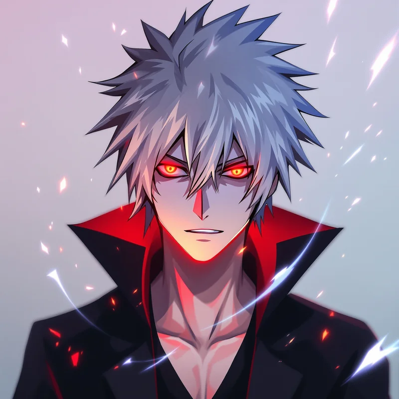 intense Ichigo anime portrait with getsuga energy aura for digital profile identity