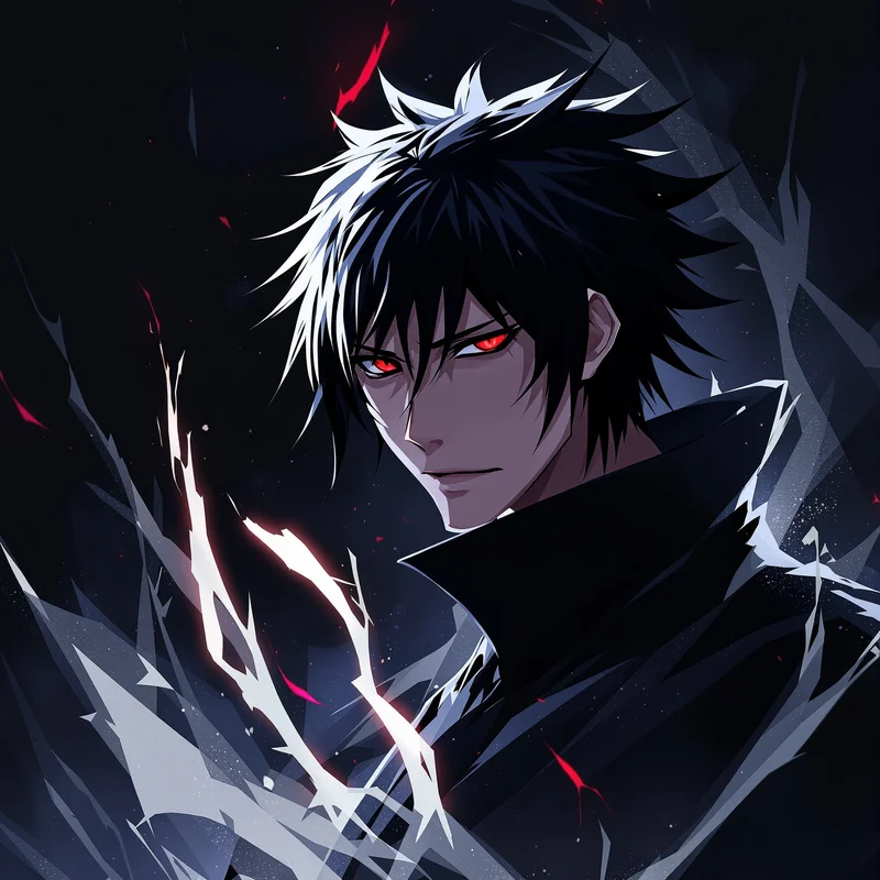 intense Ichigo anime portrait with dark anime lighting for Bleach PFP styling