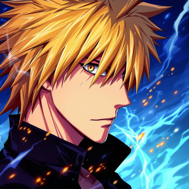 soul reaper Ichigo profile icon with glowing spiritual effects for messaging profile icons