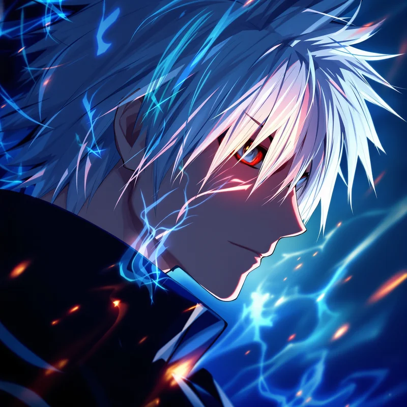 Ichigo anime profile avatar with glowing spiritual effects for portrait display