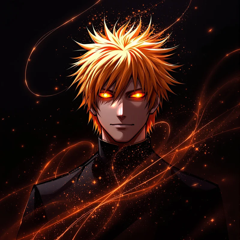 anime Ichigo PFP avatar portrait with hollow inspired mood for anime icon design