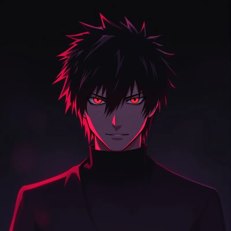 anime Ichigo PFP avatar portrait with dark anime lighting for strong online profile art
