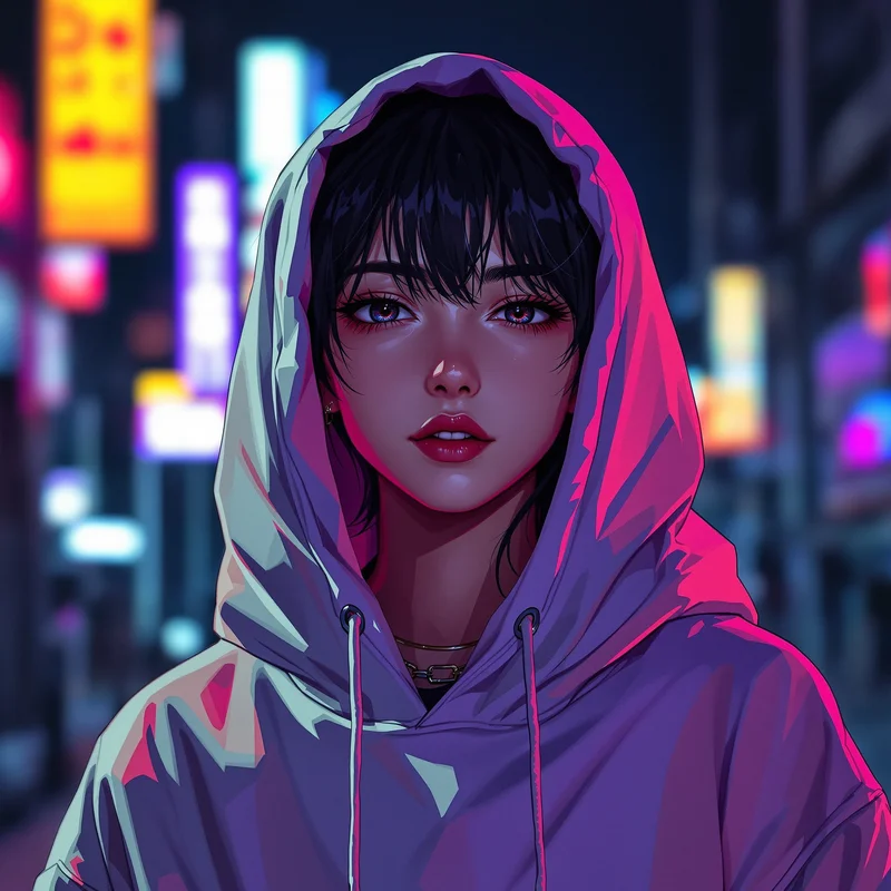 streetwear instagram anime pfp with urban fashion aura