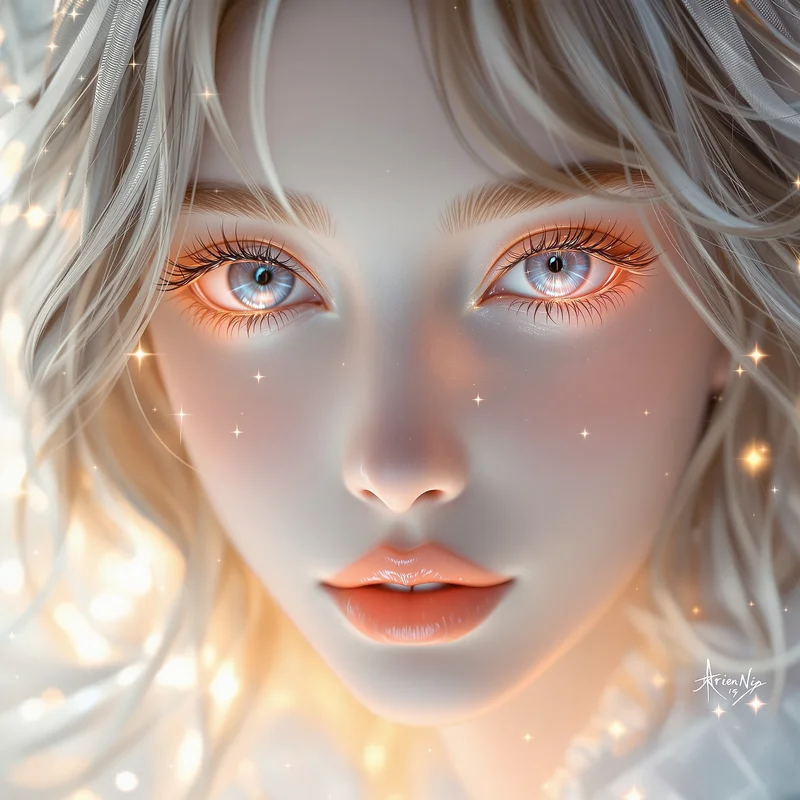 white luxury angel instagram anime pfp with elegant glow