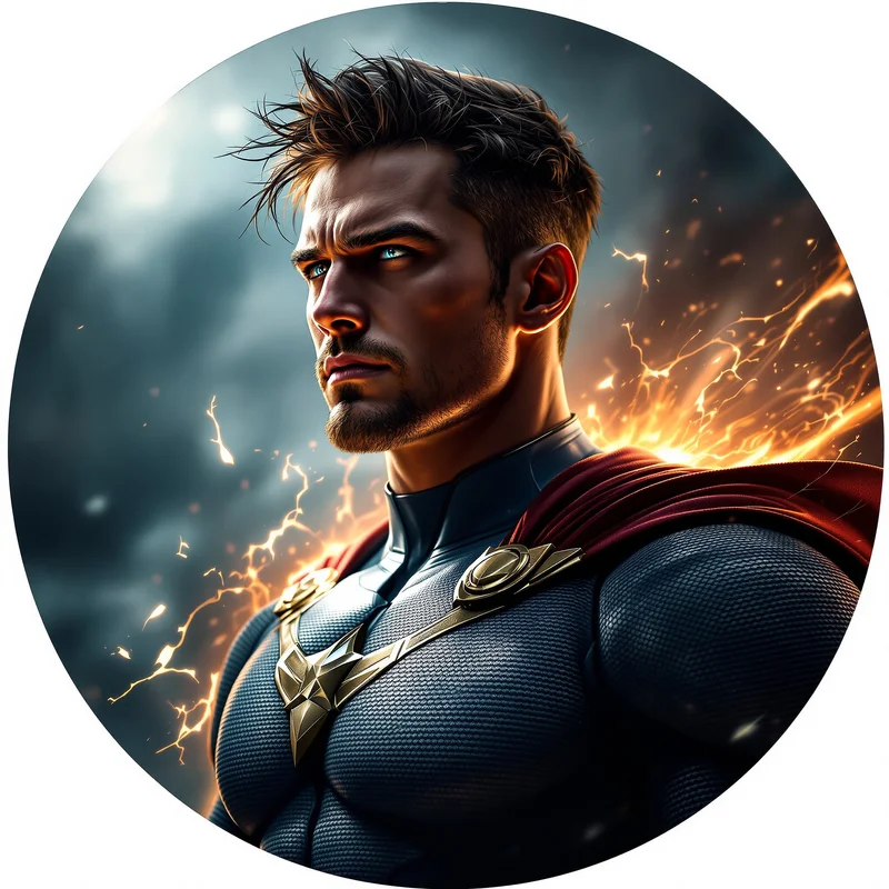 Invincible avatar portrait with resilient personality