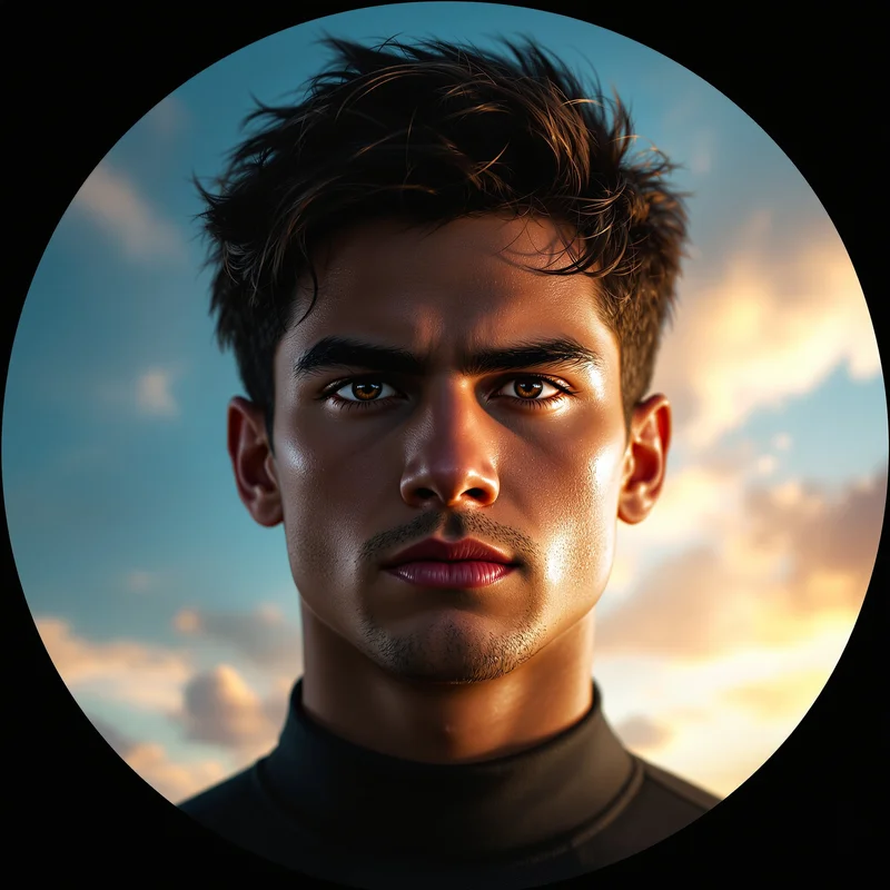 Invincible avatar portrait with resilient personality