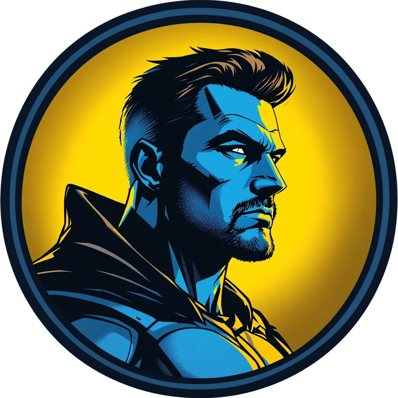 Invincible avatar portrait with resilient personality