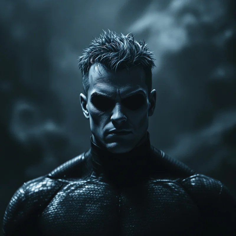 Empty hero Invincible PFP with silent emotional atmosphere