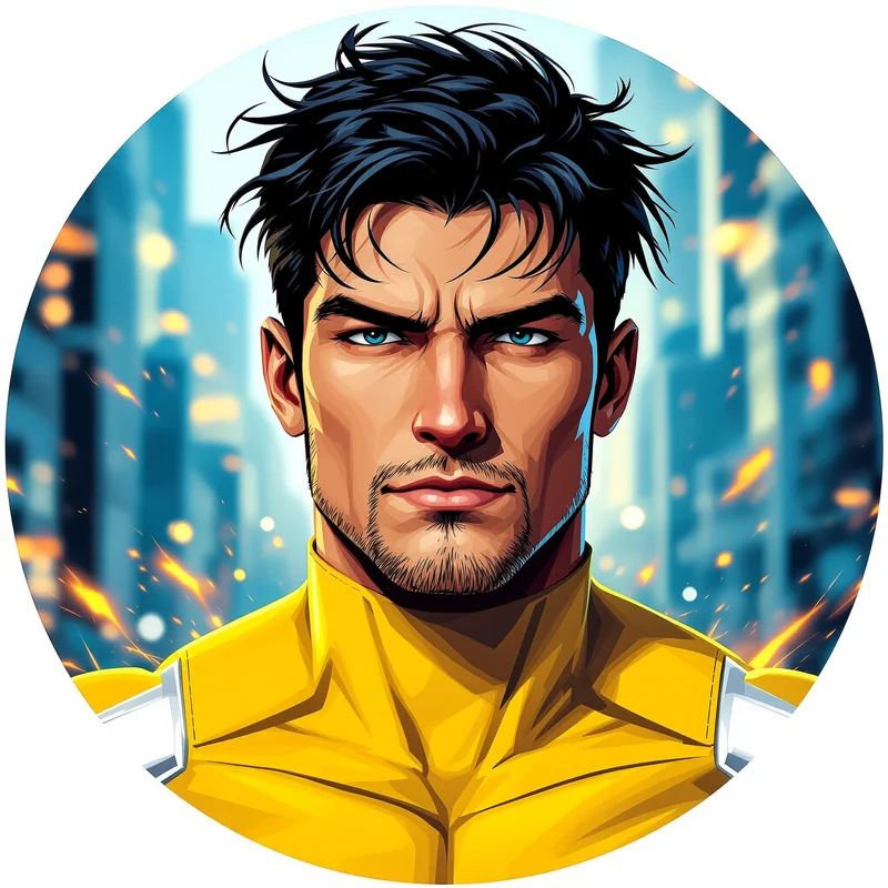 Invincible avatar profile image with intense expression