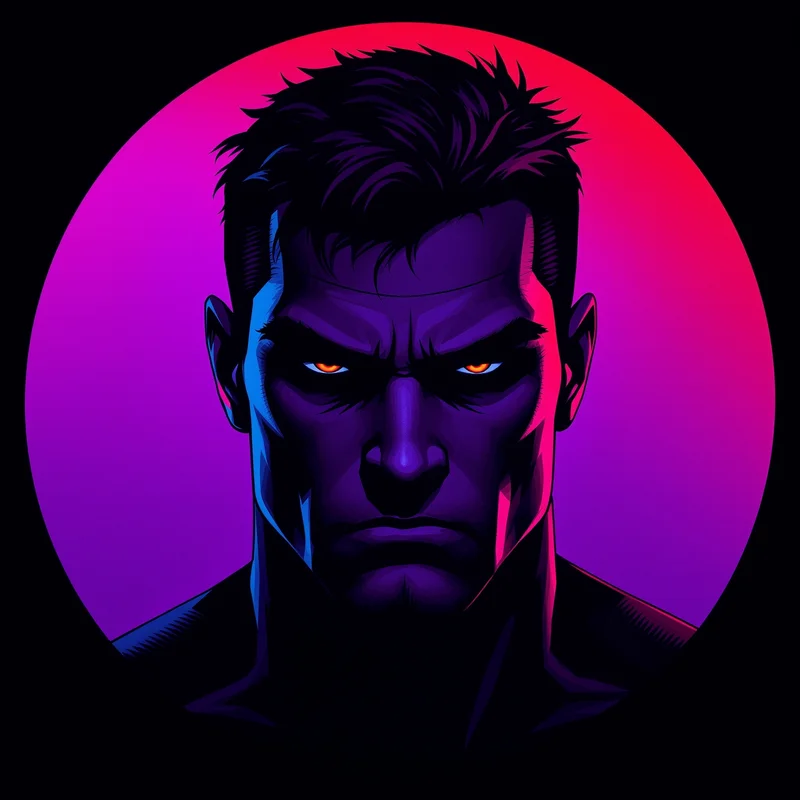 Invincible avatar profile image with intense expression