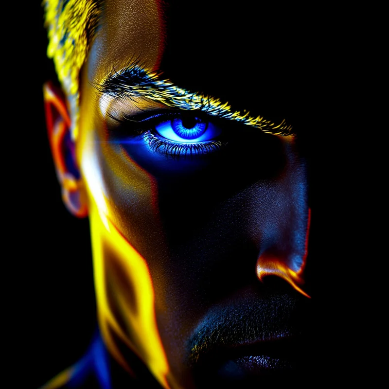 Minimal shadow Invincible PFP with one eye focus