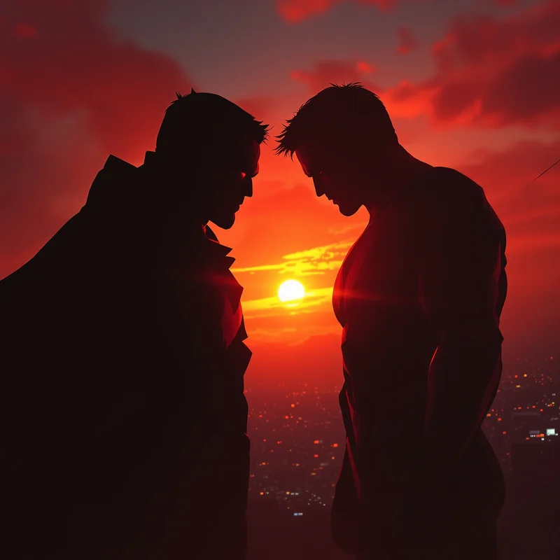 Invincible PFP with Omni-Man silhouette contrast
