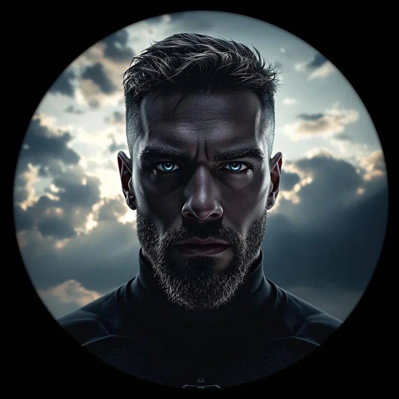 Invincible avatar portrait with resilient personality