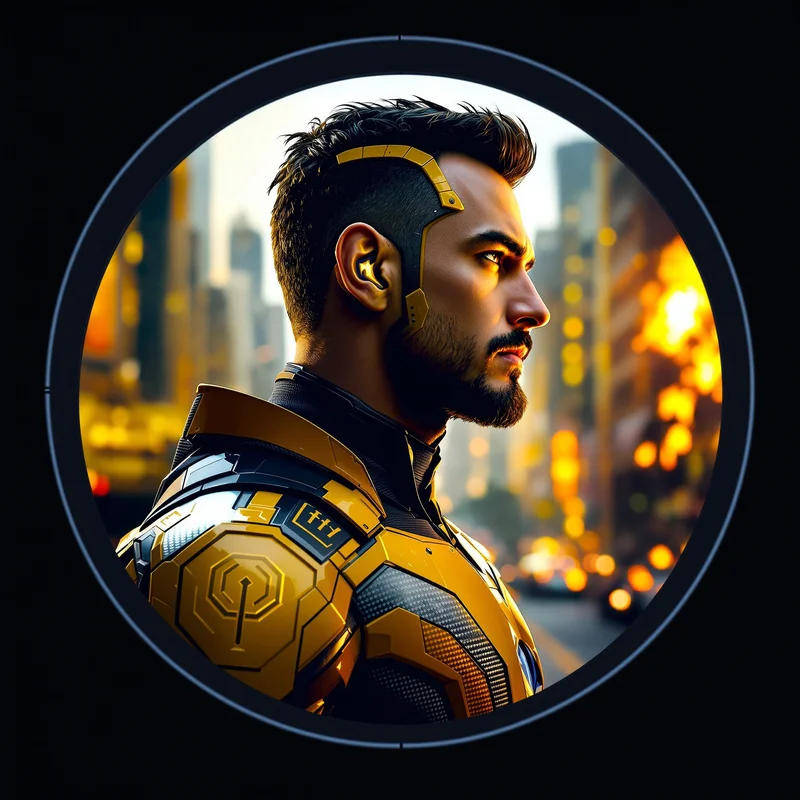 Invincible avatar portrait with resilient personality